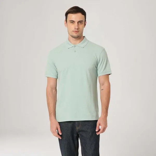 Camisa Polo Levi's® Authentic Verde Água Manga Curta - XXL USA | EGG BR