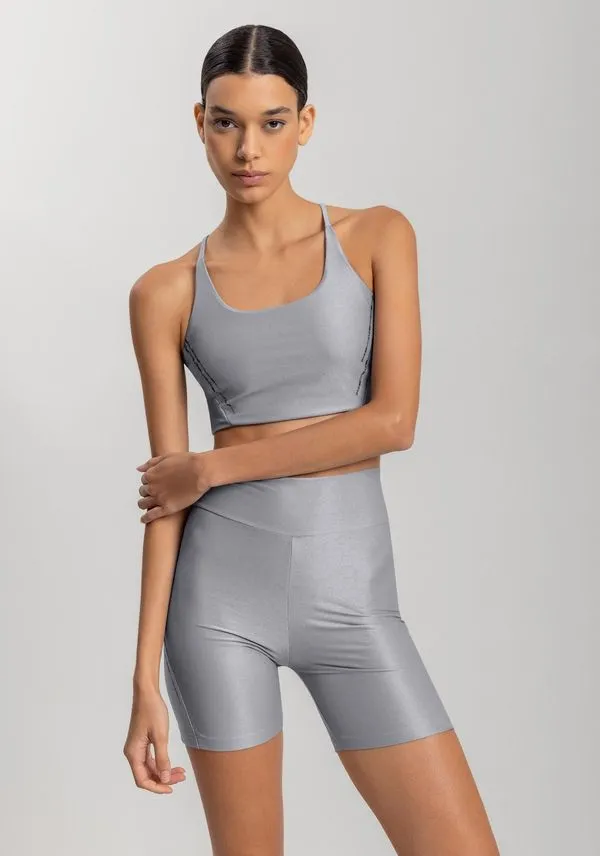Top De Alças Com Bojo Removível E Proteção Solar Move CINZA LAVANDER BLUSH PP
