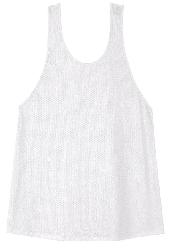 Blusa Regata Nadador Com Decote Redondo Em Dry Fit Move BRANCO P