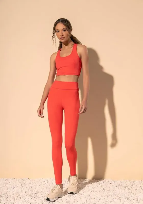 Calça Legging Move Com Cintura Alta E Cós Largo PITAIA GG