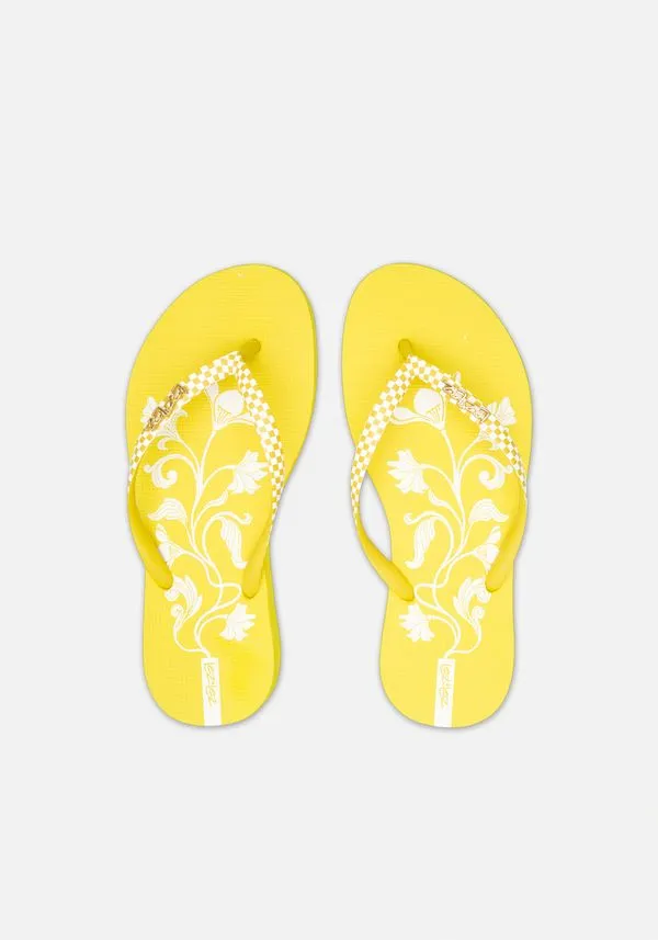 Chinelo Feminino Com Tiras Estampadas AMARELO CLARITY 33/4
