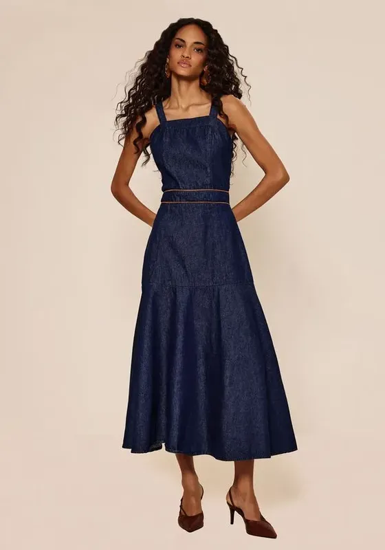 Vestido Jeans Chá De Alças JEANS GG