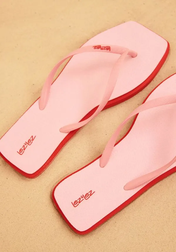 Chinelo Feminino De Tiras Com Frente Quadrada ROSA AGATE 33/4