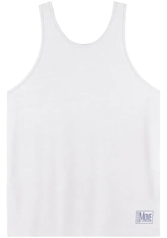 Blusa Regata Nadador Com Proteção Solar Move BRANCO GG