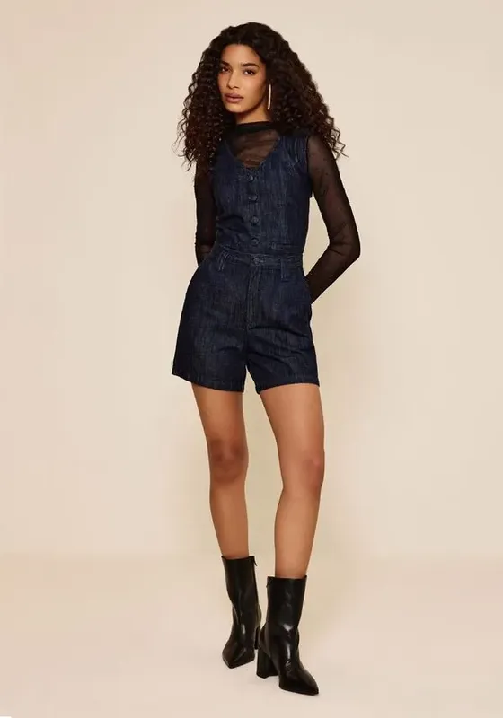 Bermuda Jeans Mom De Cintura Alta JEANS 38