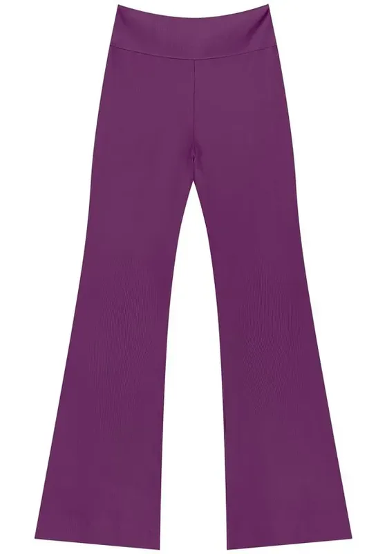 Calça Reta Com Cintura Alta E Proteção Solar Move ROXO M