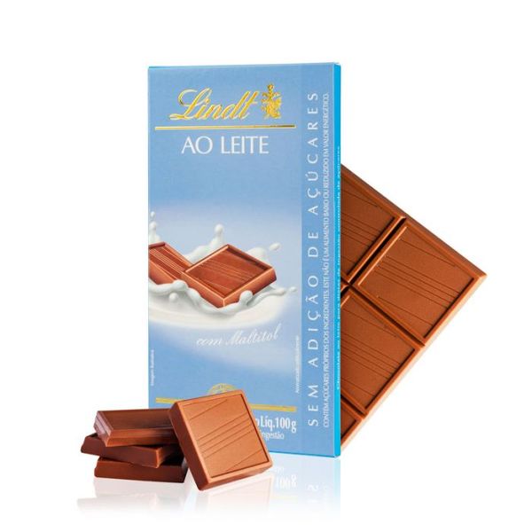 Lindt Tablete sem açúcar ao Leite 100g