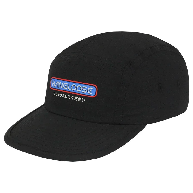 Boné Hang Loose Five Panel Kanji Black