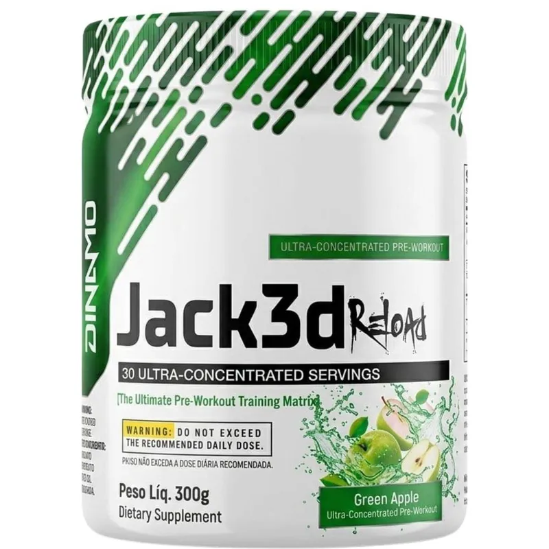 Jack 3D Relaod 300g Sabor Maçã Verde Dynamo