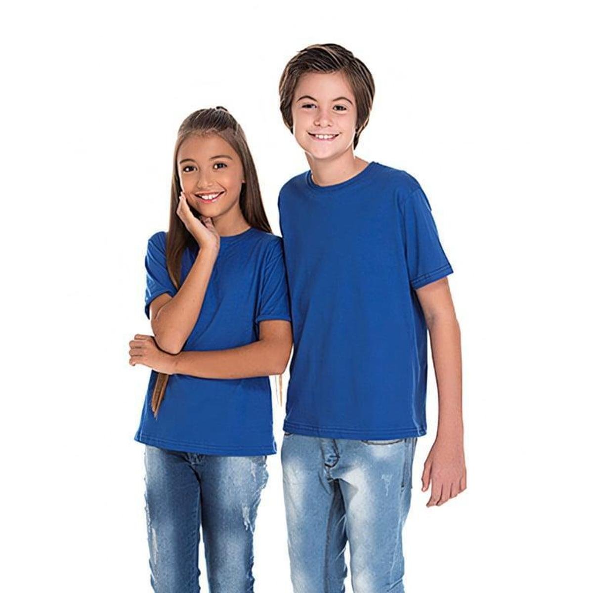 Camiseta Juvenil Unissex Básica Lisa 100% Algodão Premium