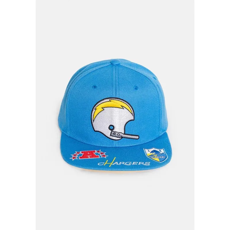 Boné Mitchell & Ness NFL Front Face Snapback Chargers Masculino