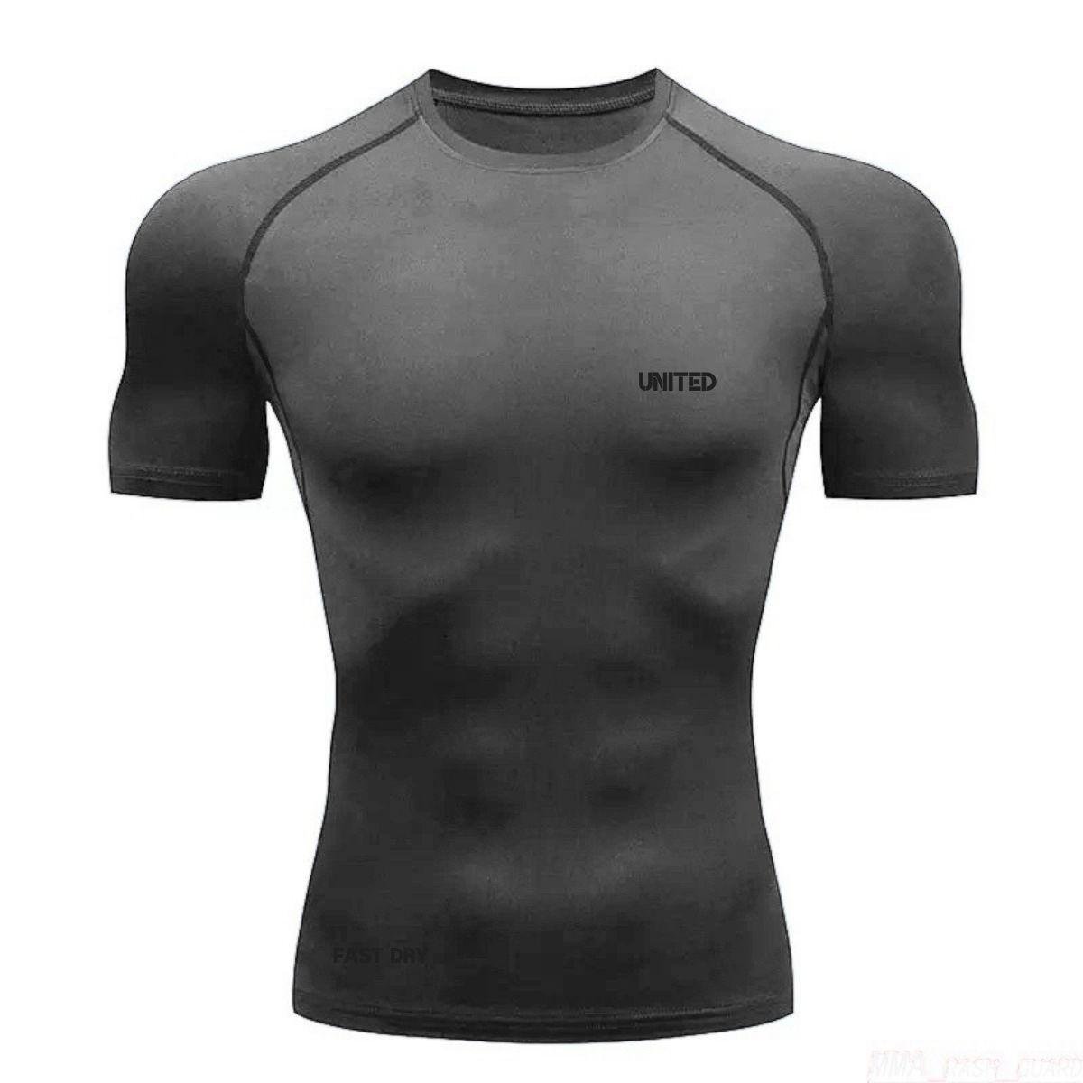 Camisa de compressão térmica Manga Curta United Pro Proteção Solar FPS 50+ Rash Guard