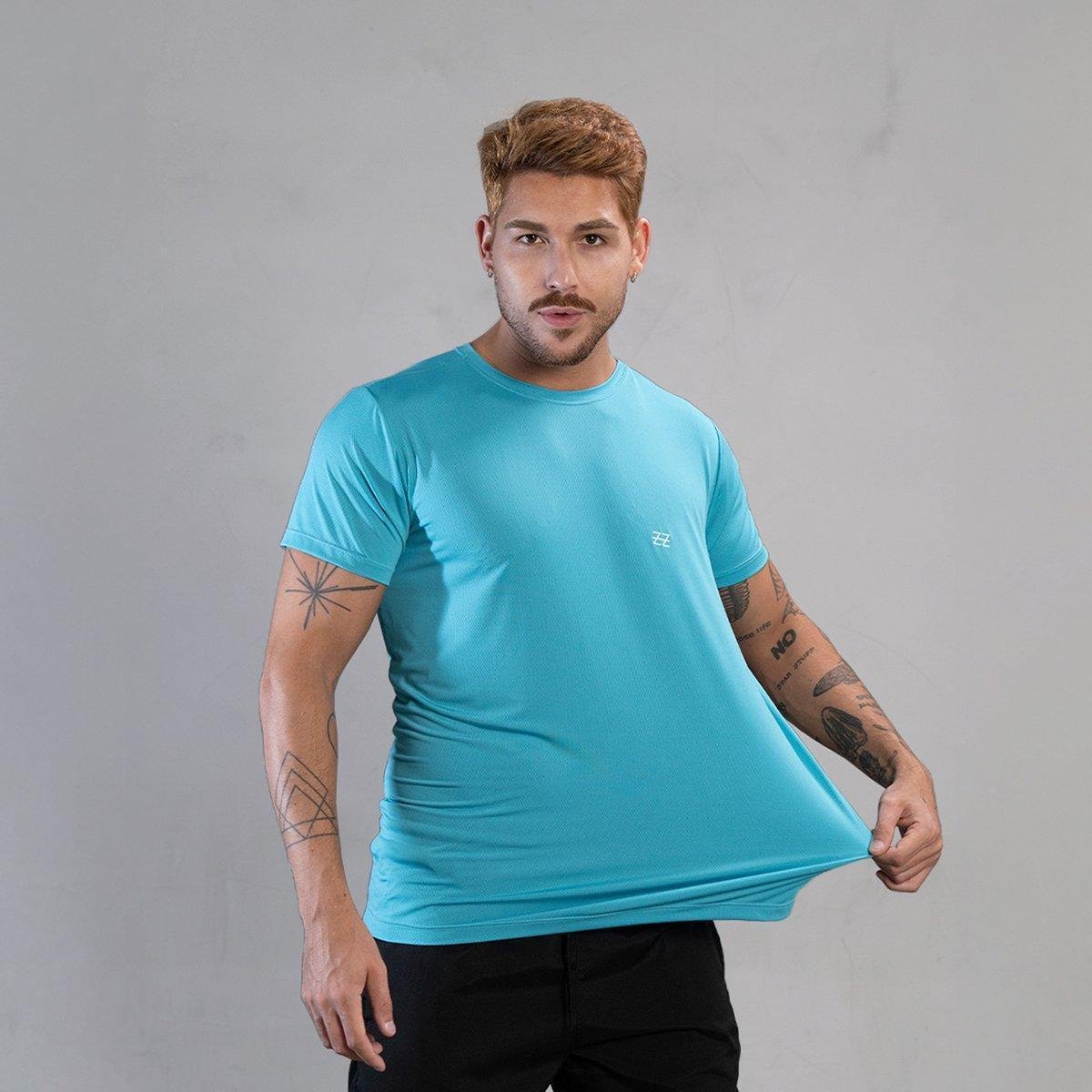 Camiseta Masculina Academia Poliamida Manga Curta Treino Camisa Malhar Dia A Dia Premium