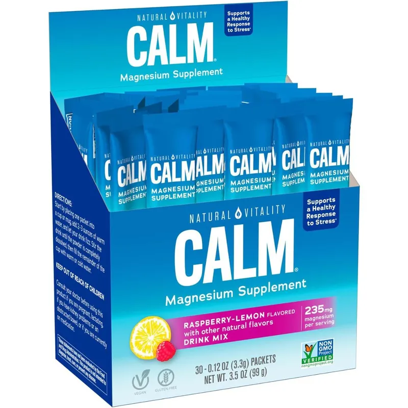 Suplemento Natural Vitality Calm Magnésio Citrate (30 Pacotes)