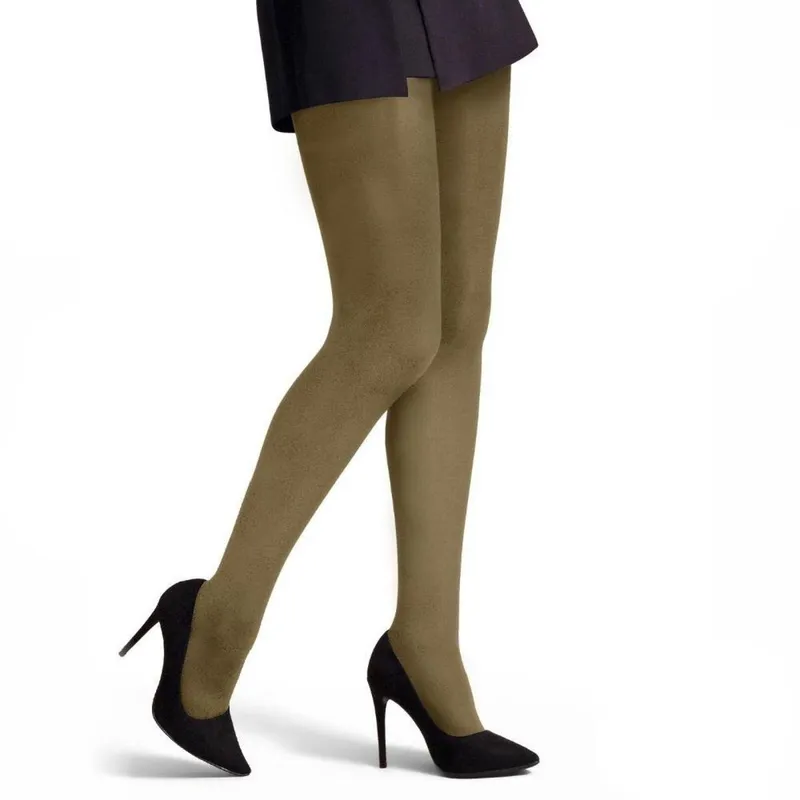 Kit Com 3 Meias Calça Feminina Opaca Básica Adulto De Poliamida Toque Macio Lisa Selene Fio 40