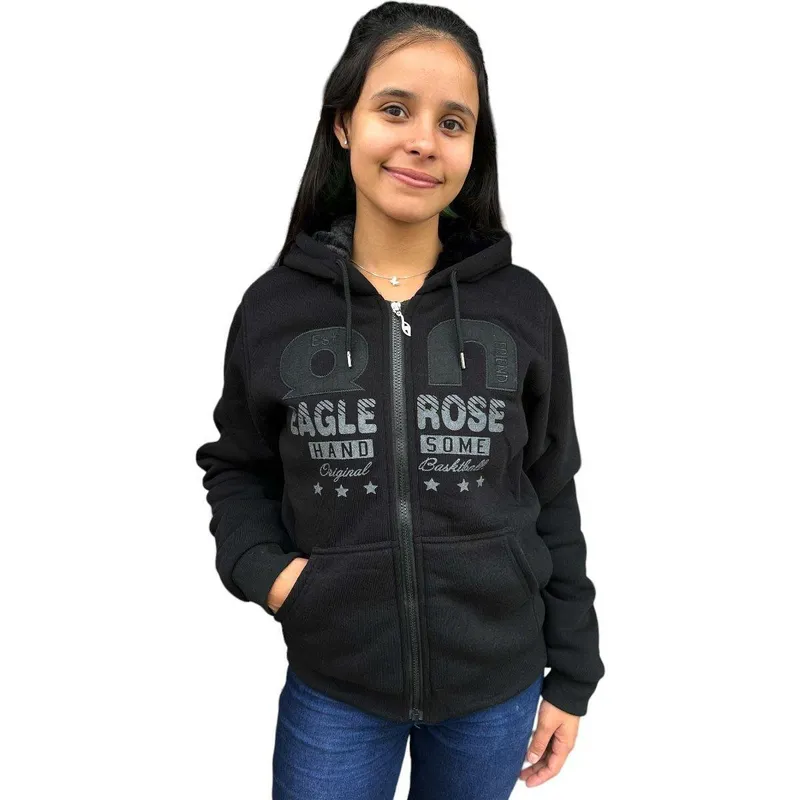 Blusa Peluciada Moletom Frio Juvenil Menina Feminina Outono