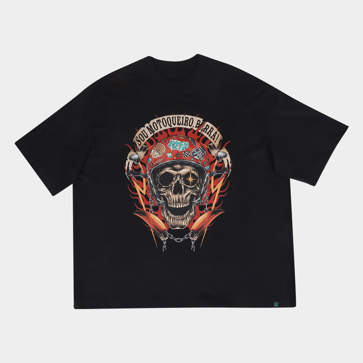 Motoqueiro P#rra - Jovem Nerd - Camiseta Oversized NerdStore