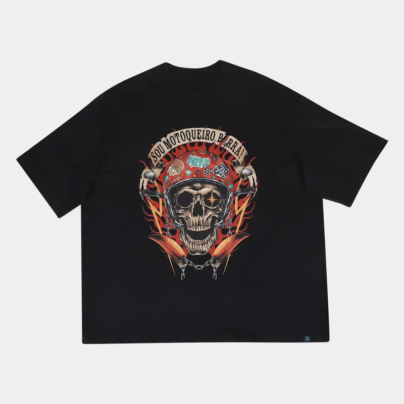 Motoqueiro P#rra - Jovem Nerd - Camiseta Oversized NerdStore