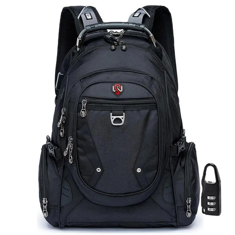 Mochila Swissport Executiva Masculina Antifurto Notebook Cabo de Aço USB Reforçada 33 Litros