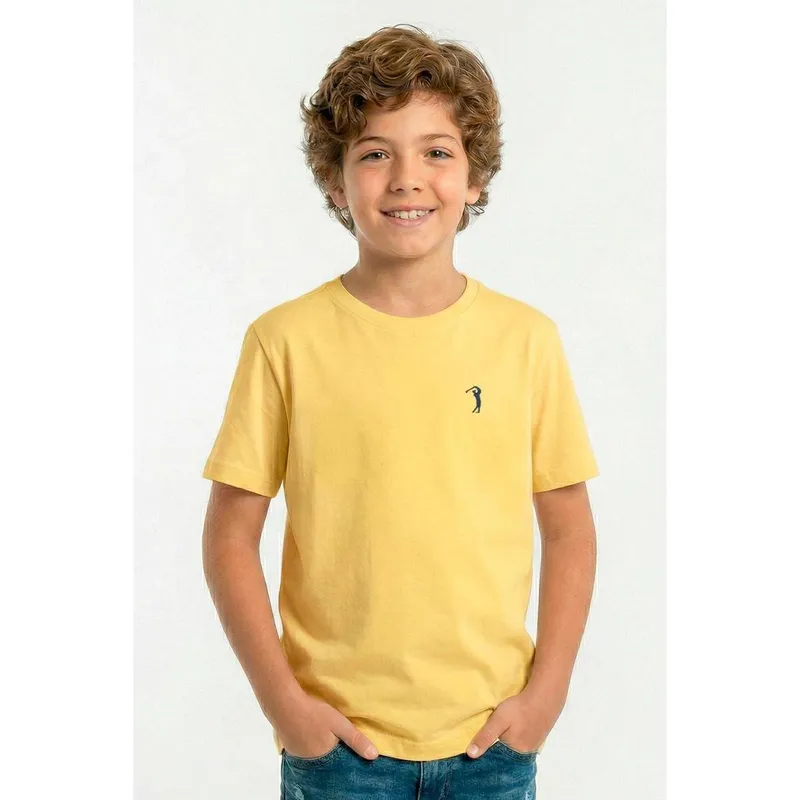 Camiseta Lisa Infantil Aleatory Amarelo