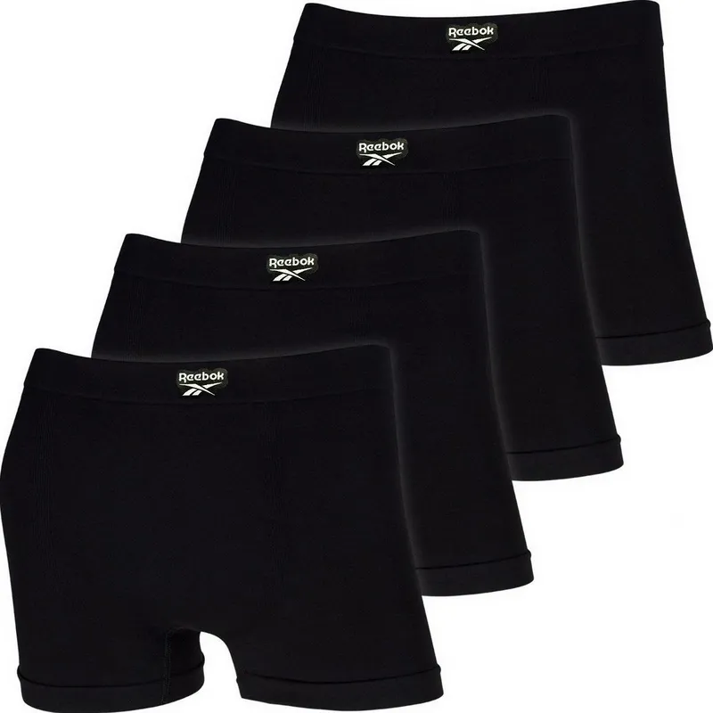 Kit 4 Cuecas Boxer Reebok Anatômica Algodão Premium Original