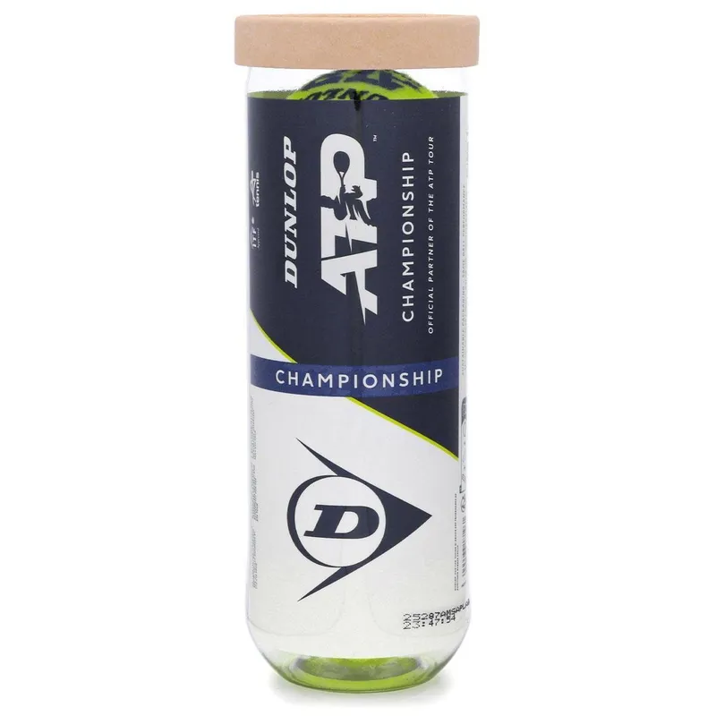 Bola De Tênis Dunlop ATP Championship All Court Tubo Com 3 Bolas
