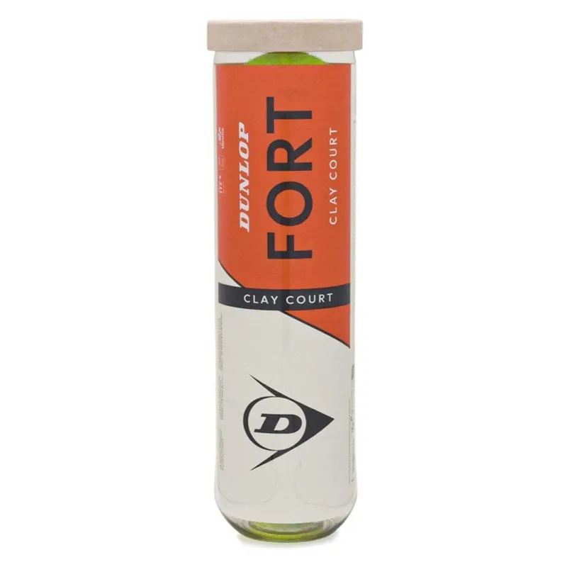 Bola de Tênis Dunlop Fort Clay Court Tubo Com 04 Bolas