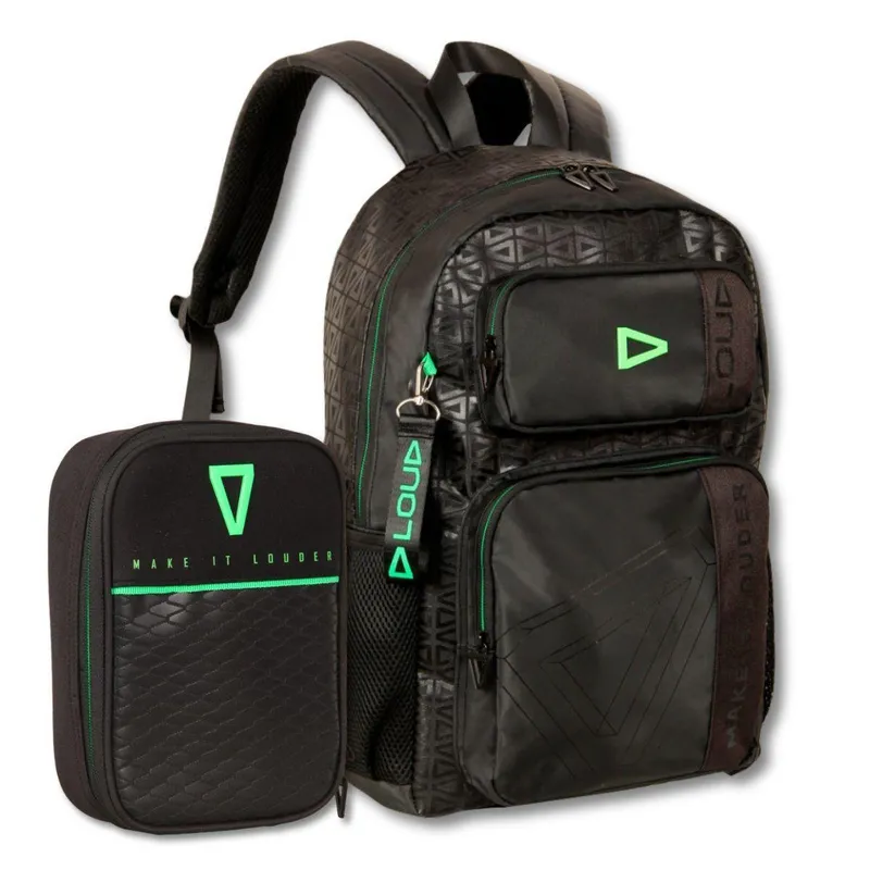 Mochila LOUD com Estojo Kit Gamer Preto Casual para Notebook