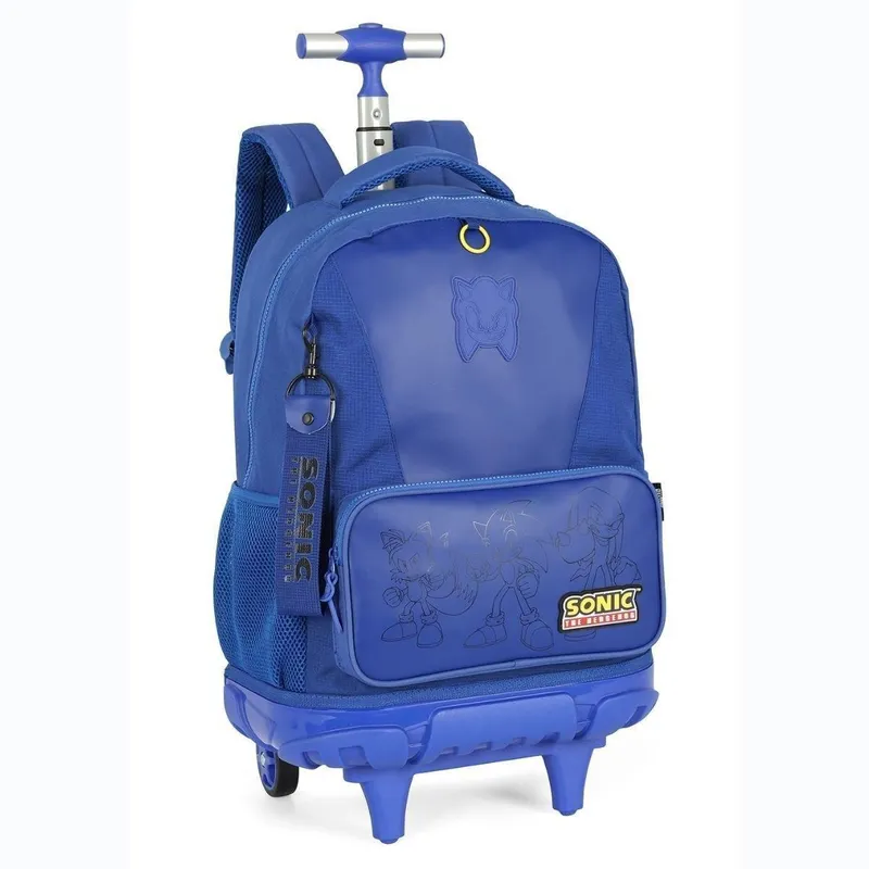 Mochila Juvenil Rodinhas SONIC Azul - Luxcel MC49842SO