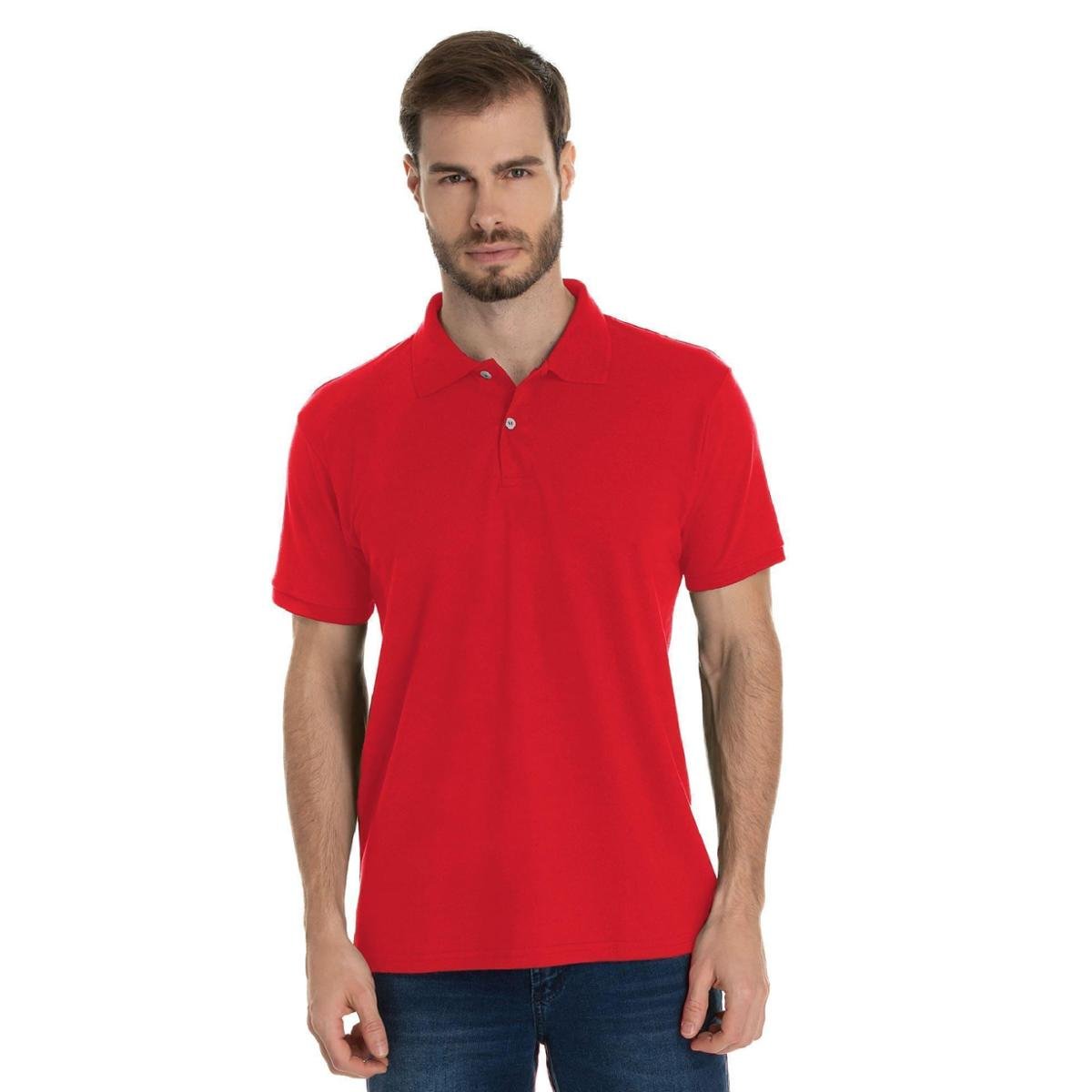 Camisa Gola Polo Piquet Masculina Básica Lisa