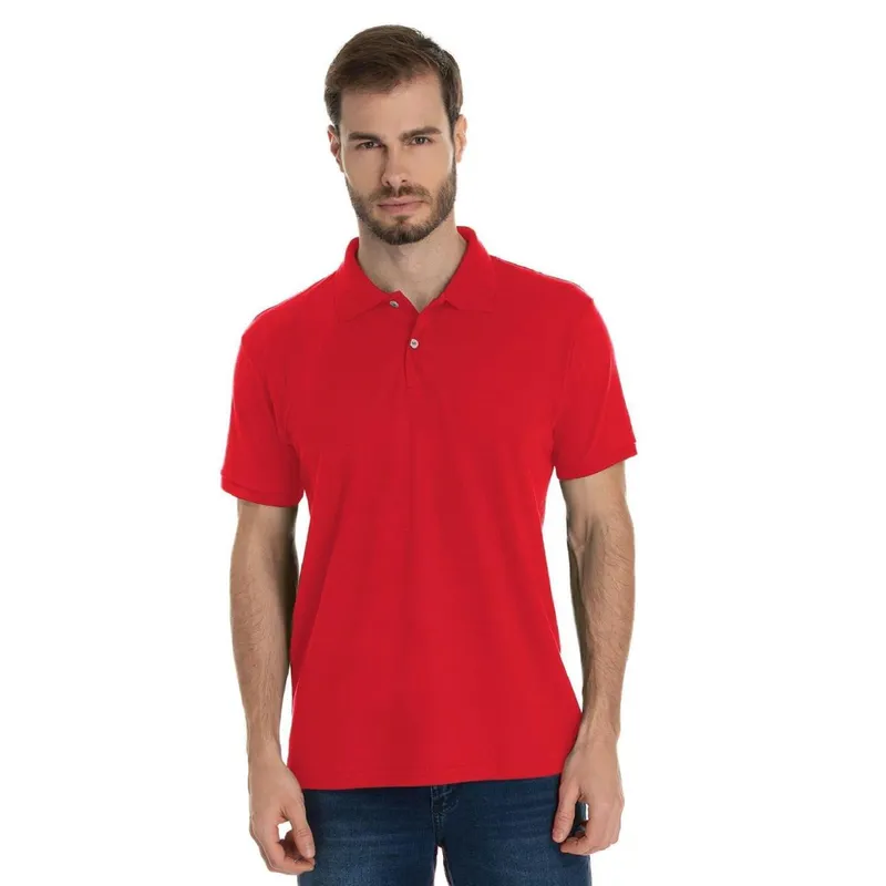 Camisa Gola Polo Piquet Masculina Básica Lisa
