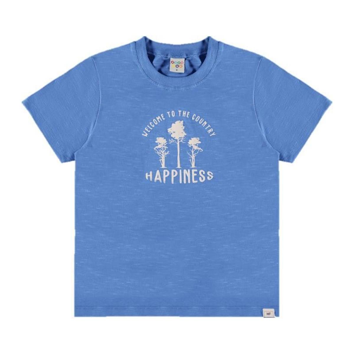 Camiseta manga curta flamê Hapiness Have Fun