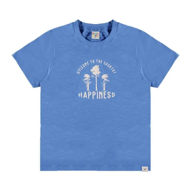 Camiseta manga curta flamê Hapiness Have Fun