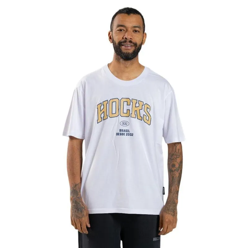 Camiseta Masculina Adulta Hocks Base Branco H26552