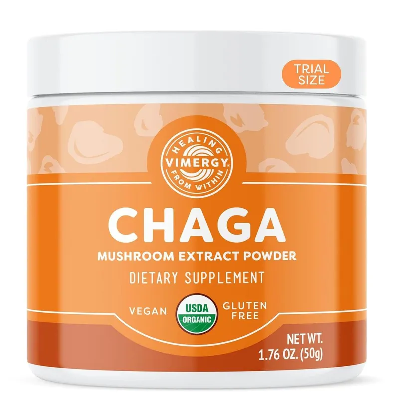 Suplemento de extrato de cogumelo Vimergy Chaga em pó 50g
