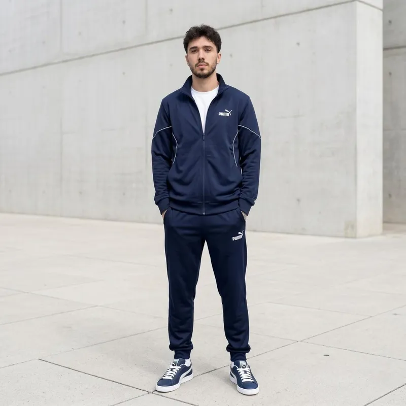 Conjunto Agasalho e Calça Masculino Puma Poly Piping