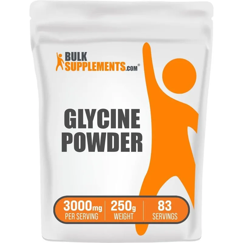 Suplemento BulkSupplements.com Glicina em pó 250g (3000mg)