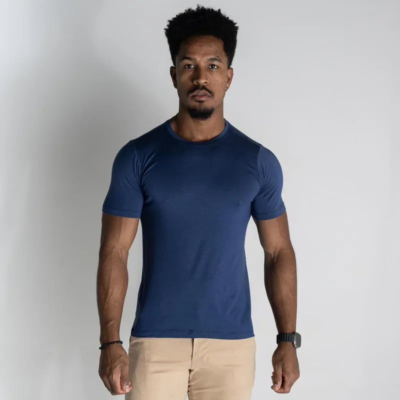 Camiseta VersatiOld Tech Modal Azul Marinho