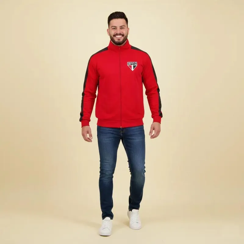 Jaqueta Blusa Casaco São Paulo SPFC Oficial Licenciado Masculino Escudo Bordado