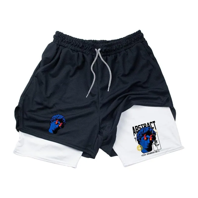 Short Academia Treino Fitness‎ Statuse Blue Abstract Street