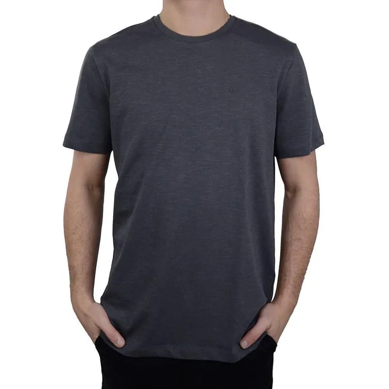 Camiseta Masculina Lado Avesso MC Regular Cinza - LH17432