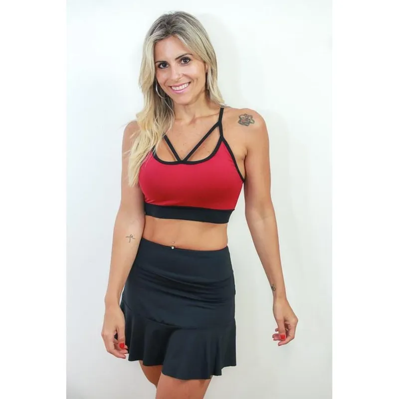 Shorts Saia com Babado - Preto - G1 - preto
