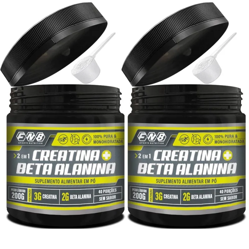 2x Fnb Creatina + Beta Alanina 100% Pura 200g - Flora nativa do Brasil