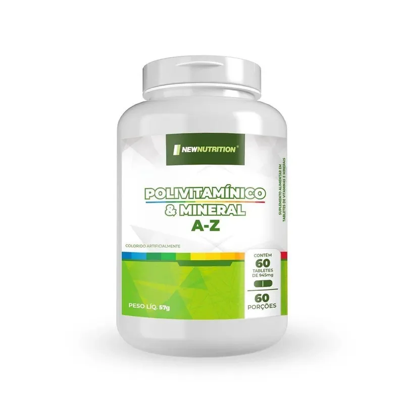 Polivitamínico & Mineral A-Z - 60 Tabletes - NewNutrition