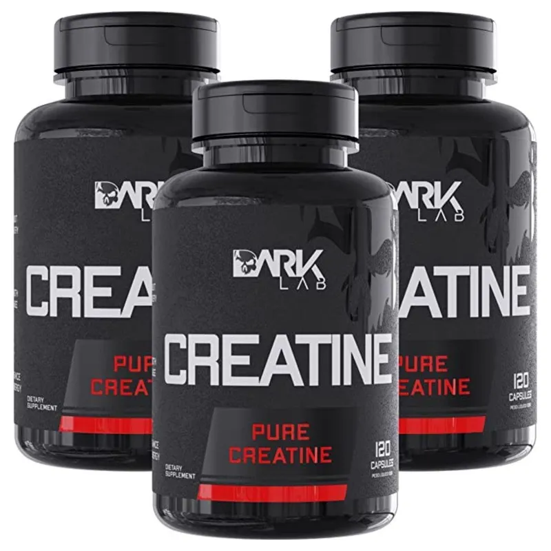 Kit 3x Creatina Pura 120 Caps Dark Lab