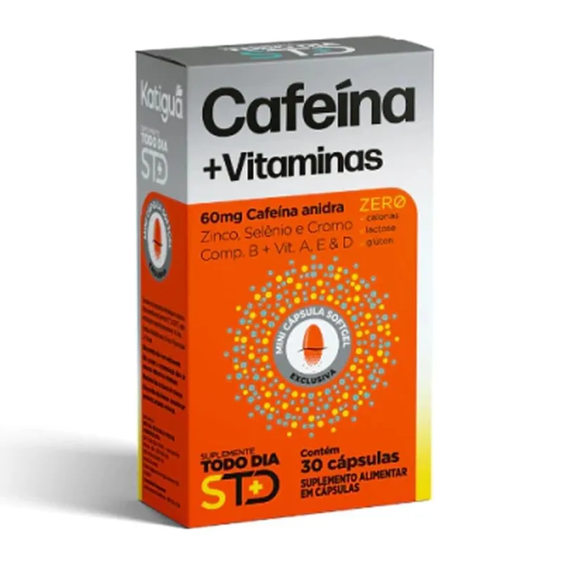 STD Cafeína + Vitaminas - 30 Cápsulas - Katiguá