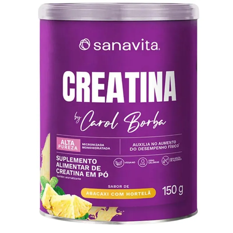 Creatina Micronizada Monohidratada Alta Pureza Sanavita o Suplemento da Mulher por Carol Borba