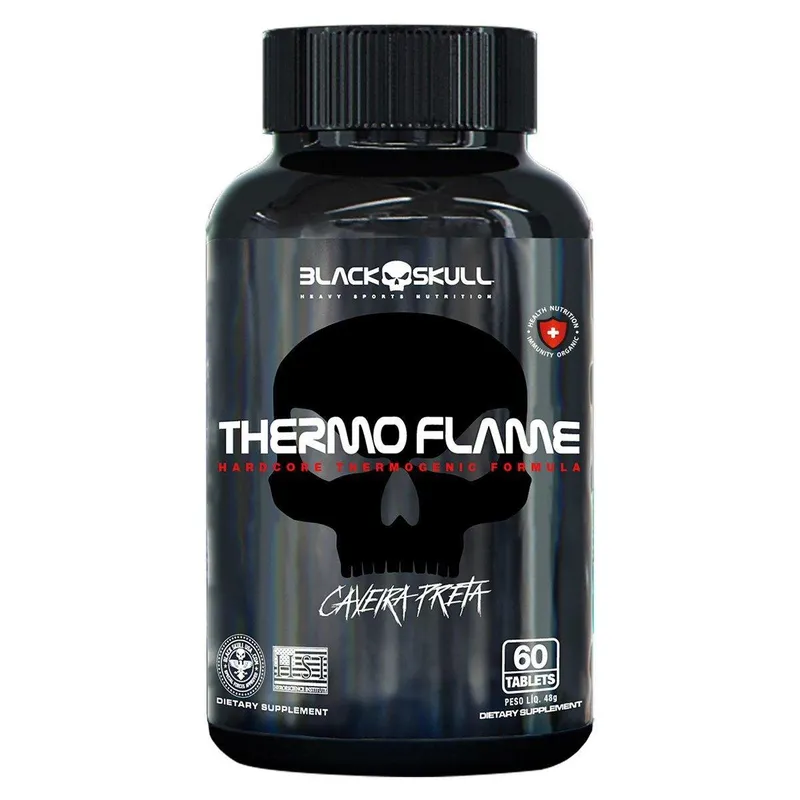 Termogênico Thermo Flame Black Skull - 60 Tabletes