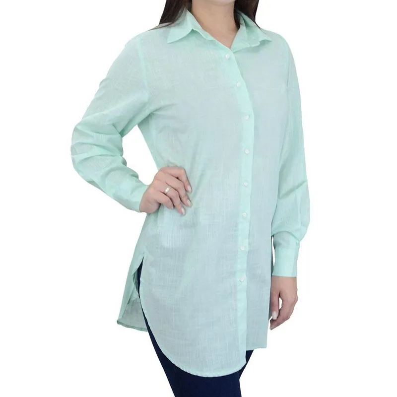 Camisa Feminina Milani ML Chemise Paty Acqua - 214