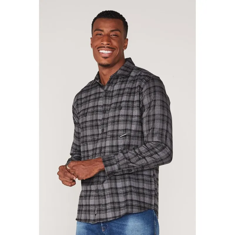 Camisa Ecko Manga Longa Xadrez Masculino